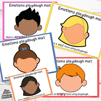 Emotions and Feelings Playdough Mats with Diverse Faces for Emotional ...