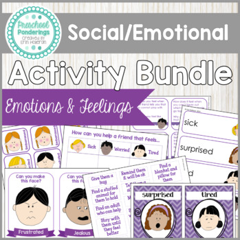 Preview of Emotions and Feelings Preschool Social Emotional Bundle