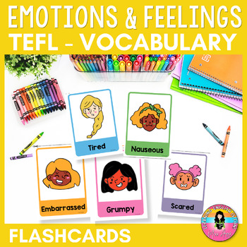 Emotions and Feelings Vocabulary Flashcards TEFL - ESL by Miss Angy Rojas