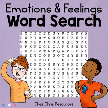 emotions wordsearch teaching resources teachers pay teachers