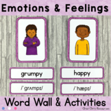 Emotions and Feelings Word Wall Words and Activities