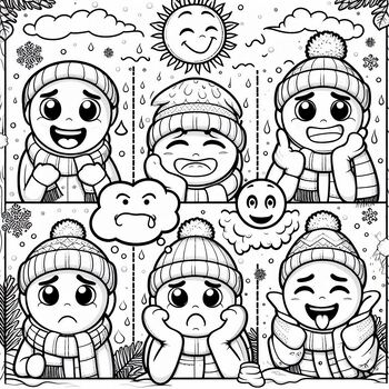 Preview of Emotions and feelings coloring page for students