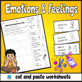Emotions & feelings cut and paste worksheets, Managing Big