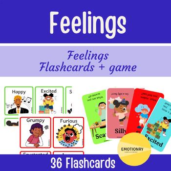Preview of Feelings check in: Feelings flashcards & game. Taking care of our mental health