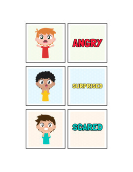 Emotions memory game by English Through Play | TPT