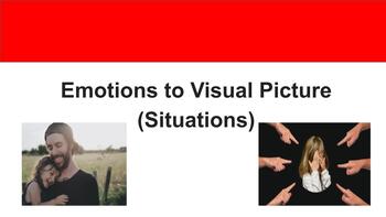 Preview of Emotions to Visual Picture (Situations) Workbook/ Flipbook