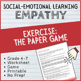 SEL Empathy Activity and Worksheet: The Paper Game