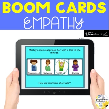 Preview of Empathy BOOM CARDS - Digital School Counseling Game