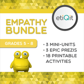 Preview of Empathy, Compassion & Inclusion Middle School Bundle | Prezis & Printables