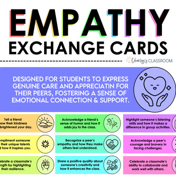 Preview of Empathy Exchange Cards | SEL Activity