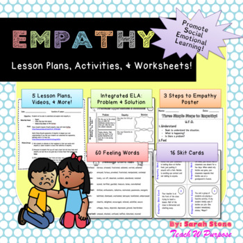 Preview of Empathy Lessons and Activities including "Stand in My Shoes" Worksheets