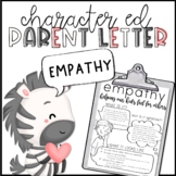 Empathy Parent Letter | Character Education | SEL | Parent