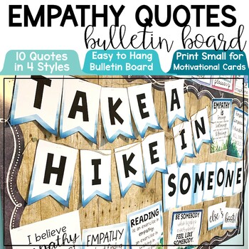 Preview of Empathy Posters Reflection Activity Bulletin Board Social Emotional Learning