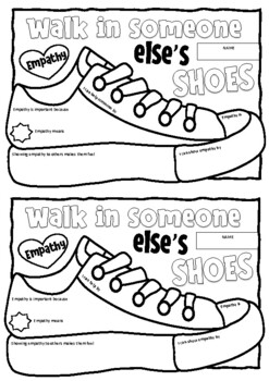 Those Shoes: A activity set on empathy and respecting differences