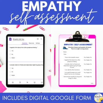 Preview of Empathy School Counseling Self-Assessment