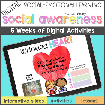 Preview of Empathy, Social Awareness, Perspective Taking DIGITAL SEL Lessons & Activities