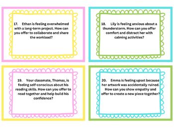 Empathy Social Skills Activity: Social Emotional Task Card for Counselors