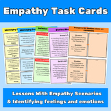Empathy Task Cards - Lessons With Empathy Scenarios & iden