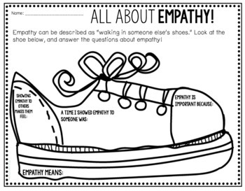 Empathy Worksheet Freebie!! by CounselorChelsey | TpT