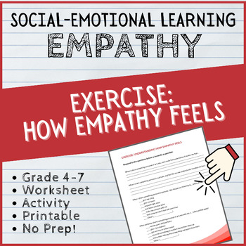 Preview of Empathy Social Emotional Learning Activity - SEL Worksheet