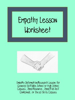 Preview of Empathy Worksheet for Middle or High School Students Research Question History