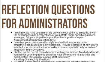 Preview of Empathy in Action Workshop: Reflection Questions and Feedback Forms