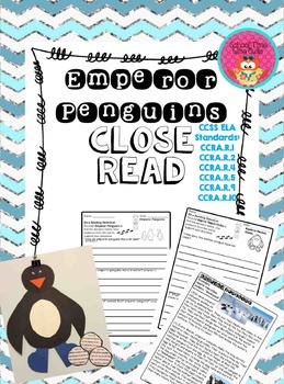 Preview of Emperor Penguin Close Read