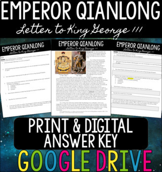 Preview of Emperor Qianlong Letter to King George III - Primary Source Reading