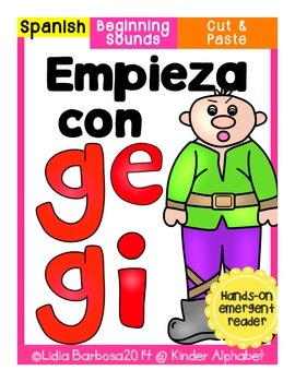 Empieza con ge/ gi {Cut & Paste Emergent Reader} by Lidia Barbosa