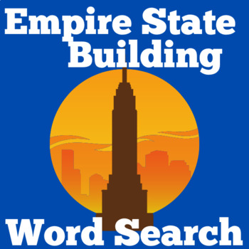 Empire State Building Worksheet Activity Word Search New York TPT