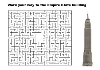 Empire State Building maze puzzle by Steven s Social Studies TPT