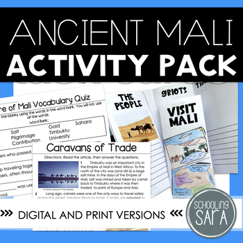 Preview of Empire of Mali Activity Pack 3rd Grade VA SOL Digital and Print