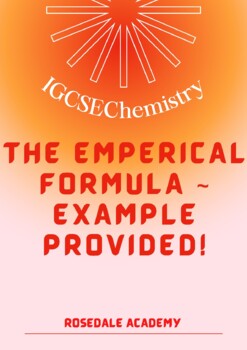 Preview of Empirical Formula: Calculating Question and Model Answer ~ IGCSE AQA Chemistry