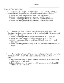 Preview of Empirical Rule Practice