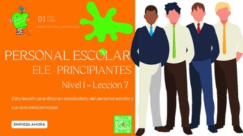 Preview of PERSONAL ESCOLAR/PAQ COMPLETO/Lección de Vocabulario/Curso completo 7-50/L.I L.7