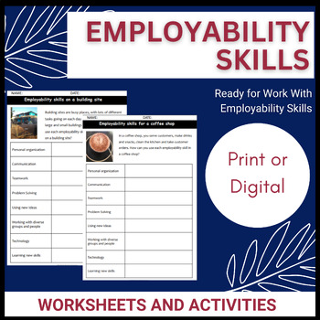 Preview of Employability skills activities and worksheets for life skills