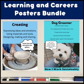 Preview of Careers posters bundle for sustainability and employability skills