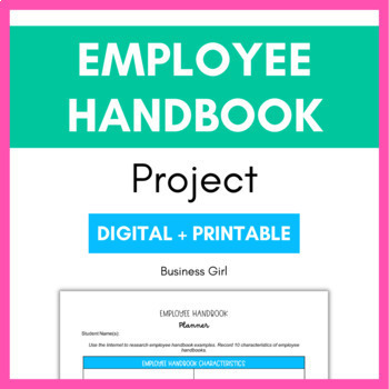 Preview of Employee Handbook Human Resources (HR) Project