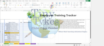 Preview of Employee Training Log (editable)