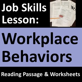 Employment Career Readiness: Workplace Behaviors Activities TpT