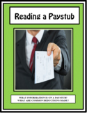 Employment, READING A PAYSTUB AND PAYCHECK, Vocational, Career Readiness