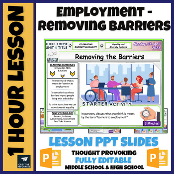 Preview of Employment - Removing the Barriers
