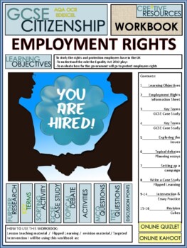 Preview of Employment Rights and Responsibilities Work Booklet
