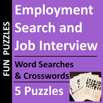 Preview of Employment Search and Job Interview Puzzles Activity