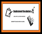 Employment Vocabulary & Careers - JOB APPLICATION, BENEFIT