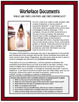 workplace documents employment vocational preview