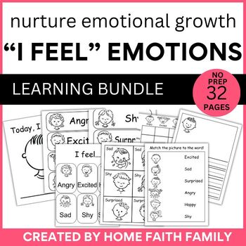 Preview of Empower Your Preschooler's Emotional Awareness with The Ultimate 'I Feel...' Emo