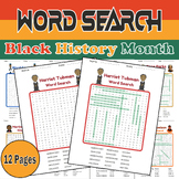 Empowering Black History Word Search Bundle Puzzles for Bl