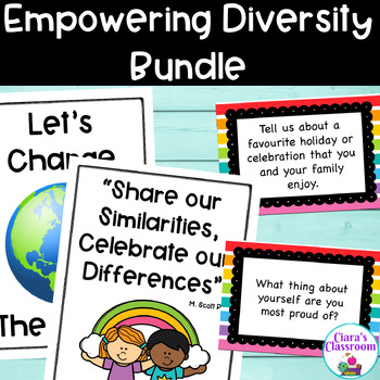 Preview of Empowering Diversity Bundle: Posters & Multicultural Conversation Cards