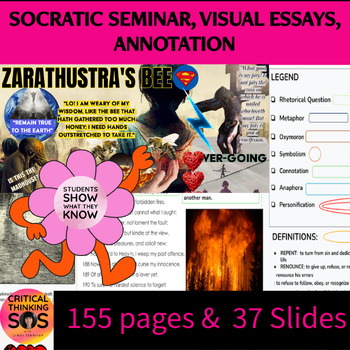 Preview of High School reading comprehension, Socratic Seminar, Annotation, ela High School